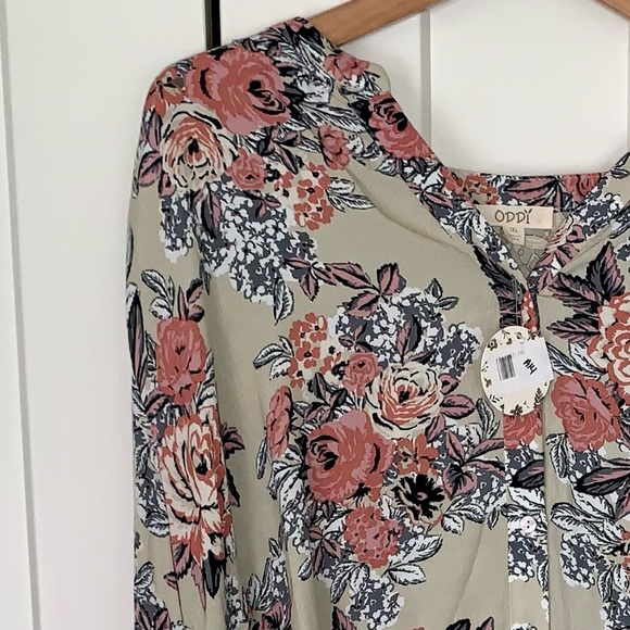 NWT Oddi print tunic with lace inset back women’s XL. - Picture 4 of 8